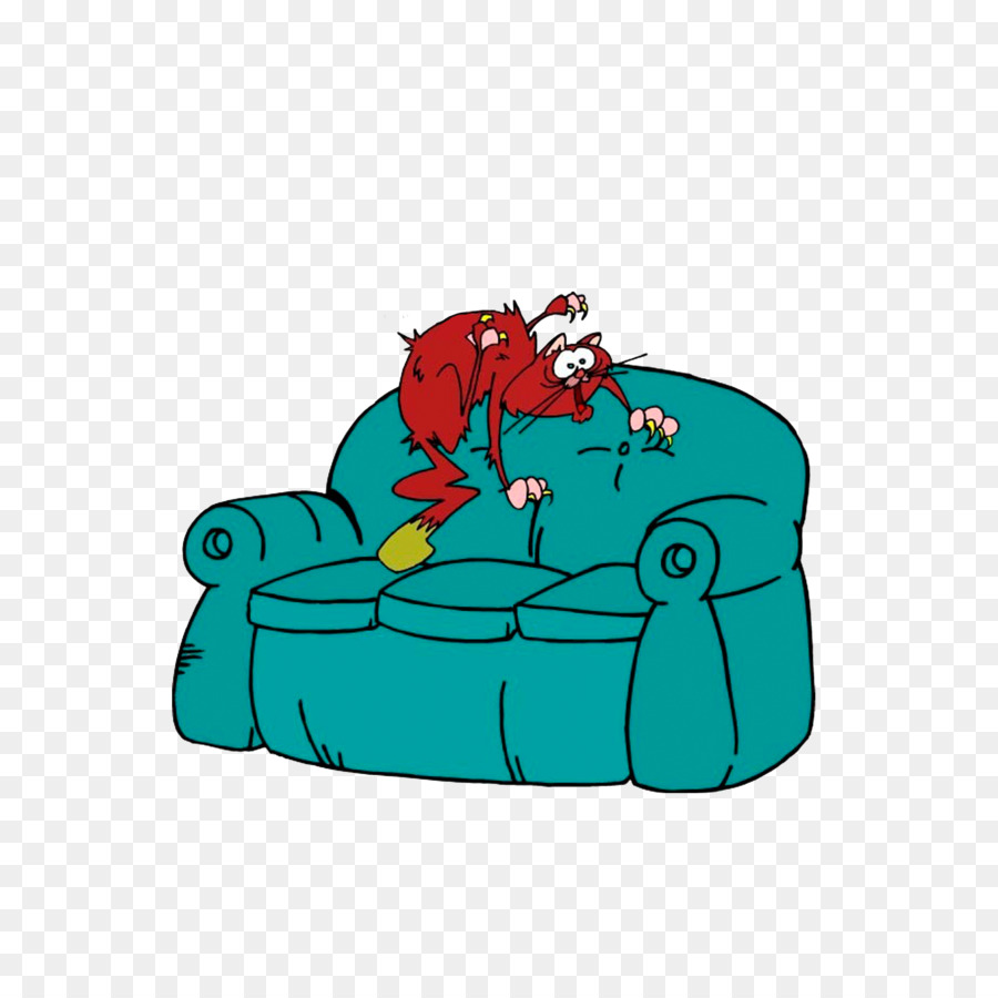 Kucing Kartun Di Sofa，Binatang PNG