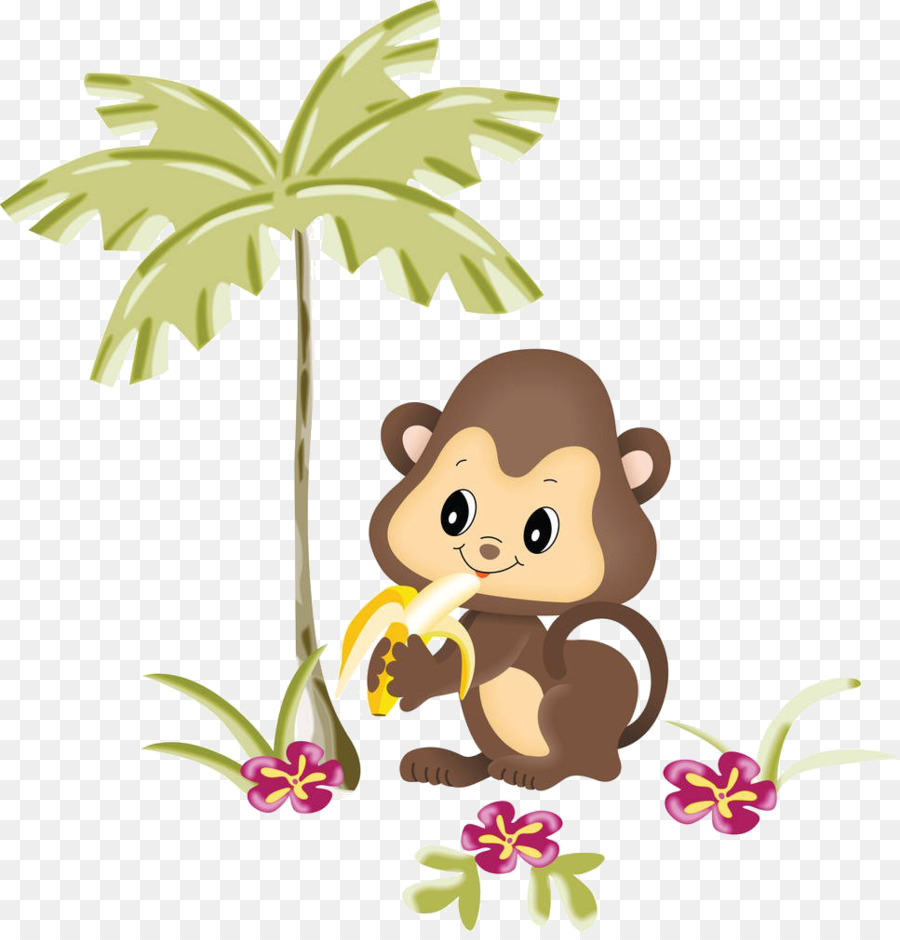 Monyet Makan Pisang Kartun Moa Gambar