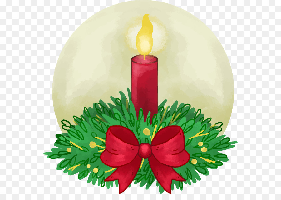 Ornamen Natal  Cahaya Lilin  gambar  png