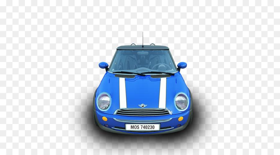 Mini Cooper Biru，Kompak PNG