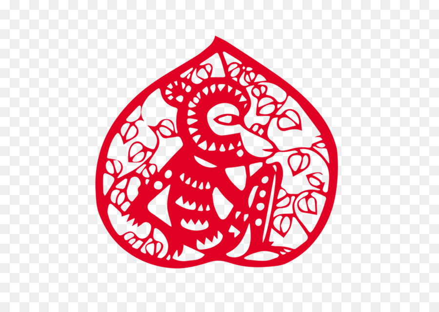 Papercutting，Monyet PNG