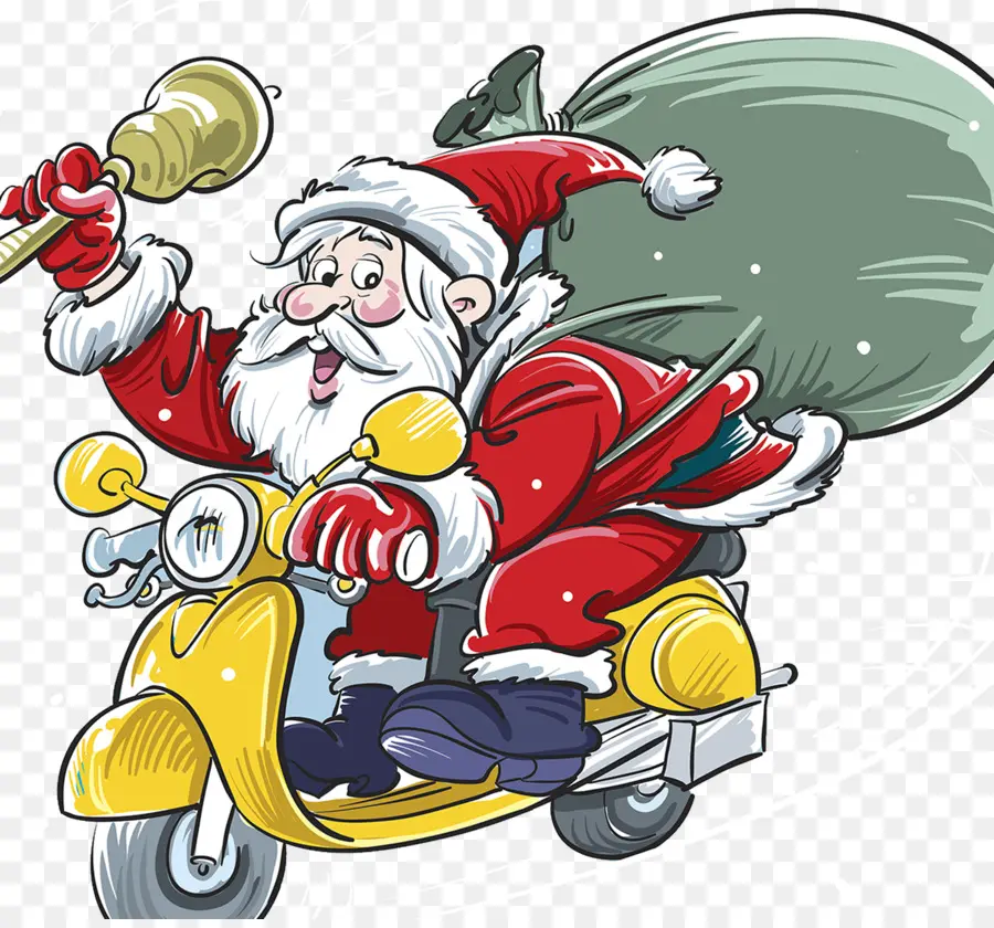 Santa Claus，Skuter PNG