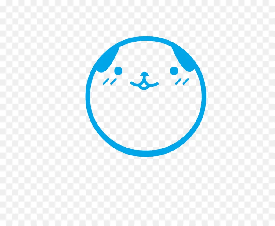 Wajah Anjing，Biru PNG