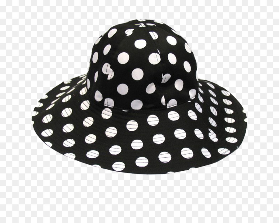 Topi Polkadot，Hitam PNG