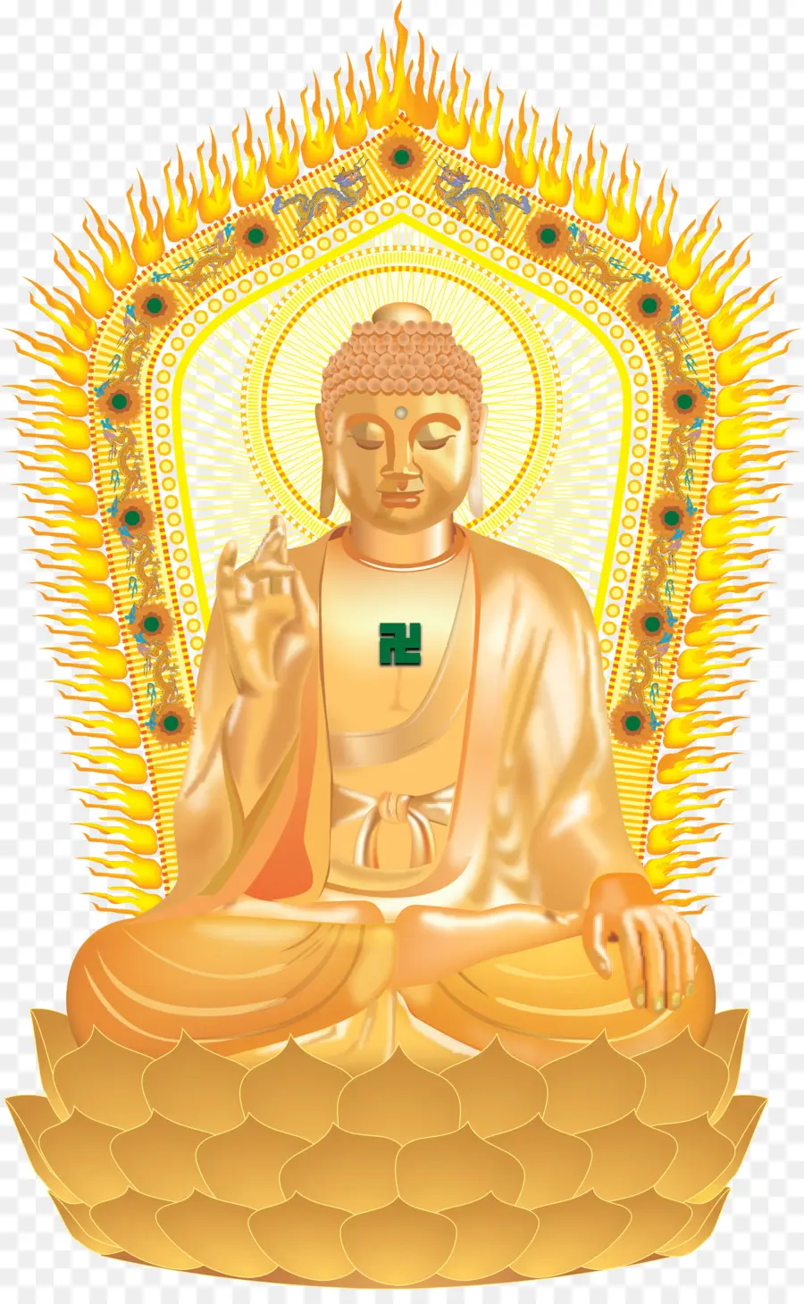 Golden Buddha，Cina PNG