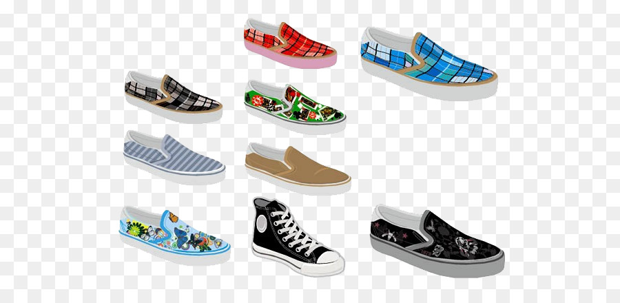 Sepatu Kets Berwarna Warni，Kasual PNG