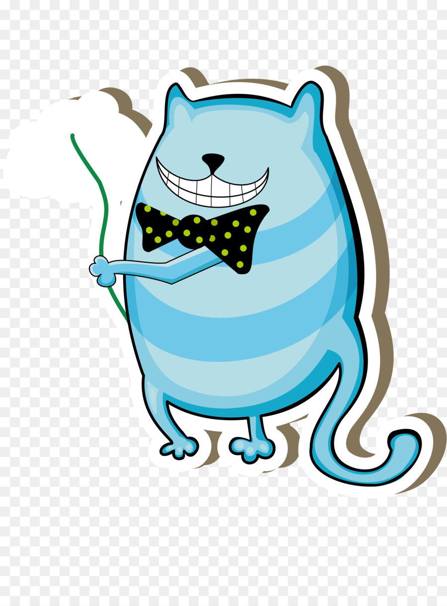 Kucing Kartun Biru，Biru PNG