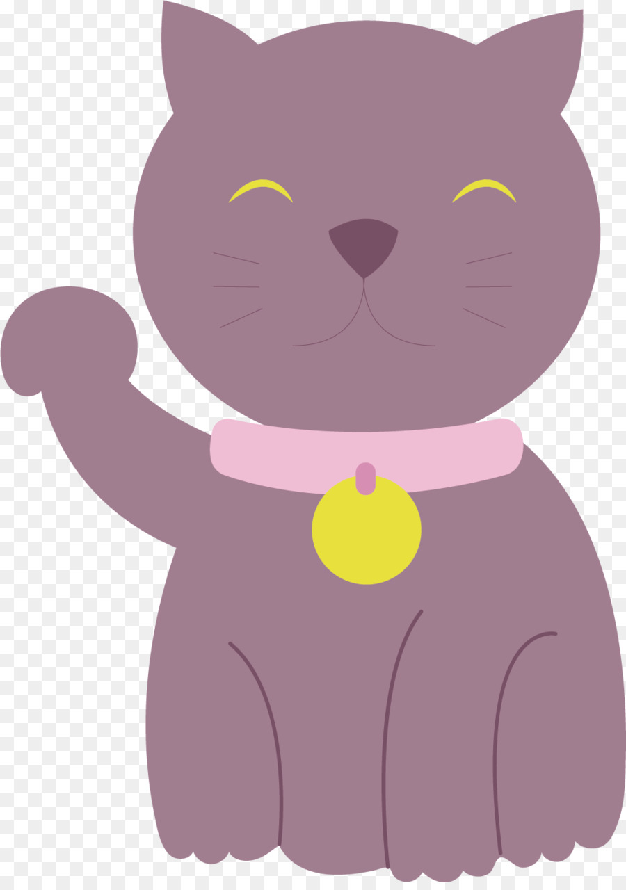 Kucing Ungu，Kartun PNG