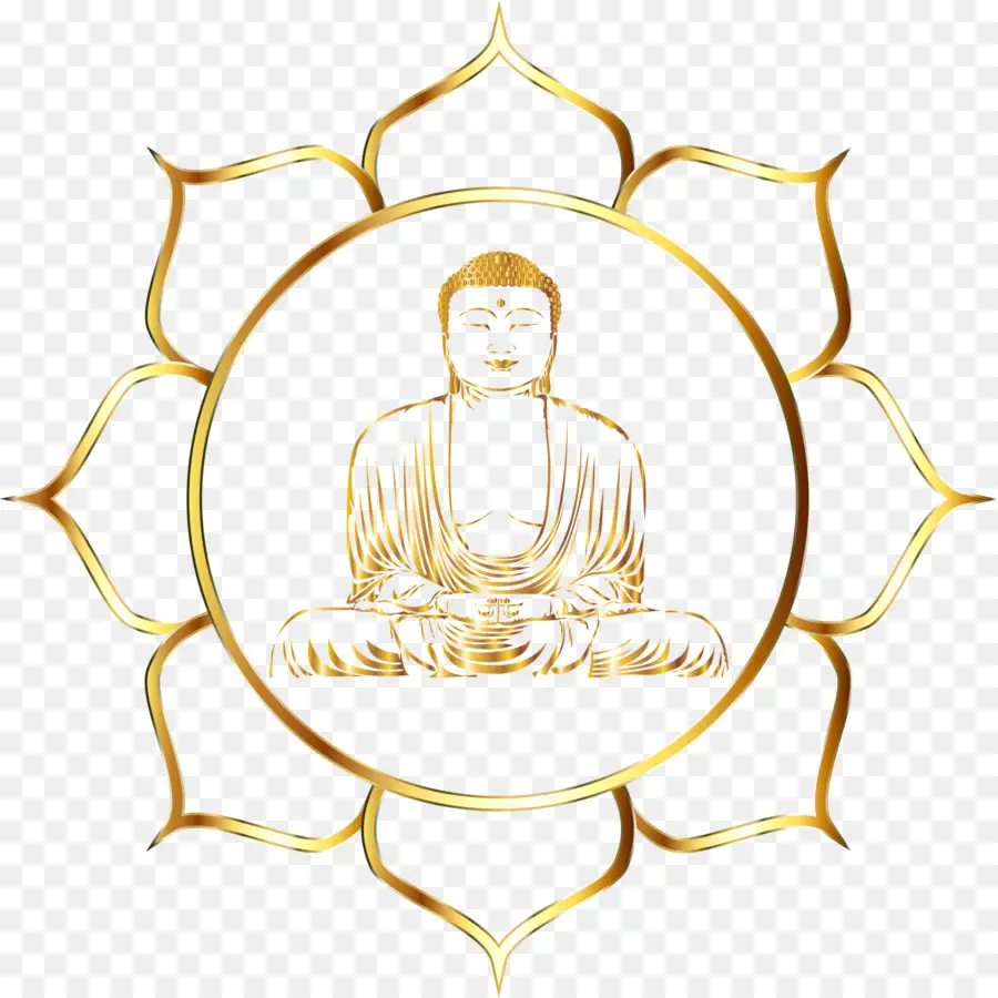Golden Buddha，Agama Buddha PNG