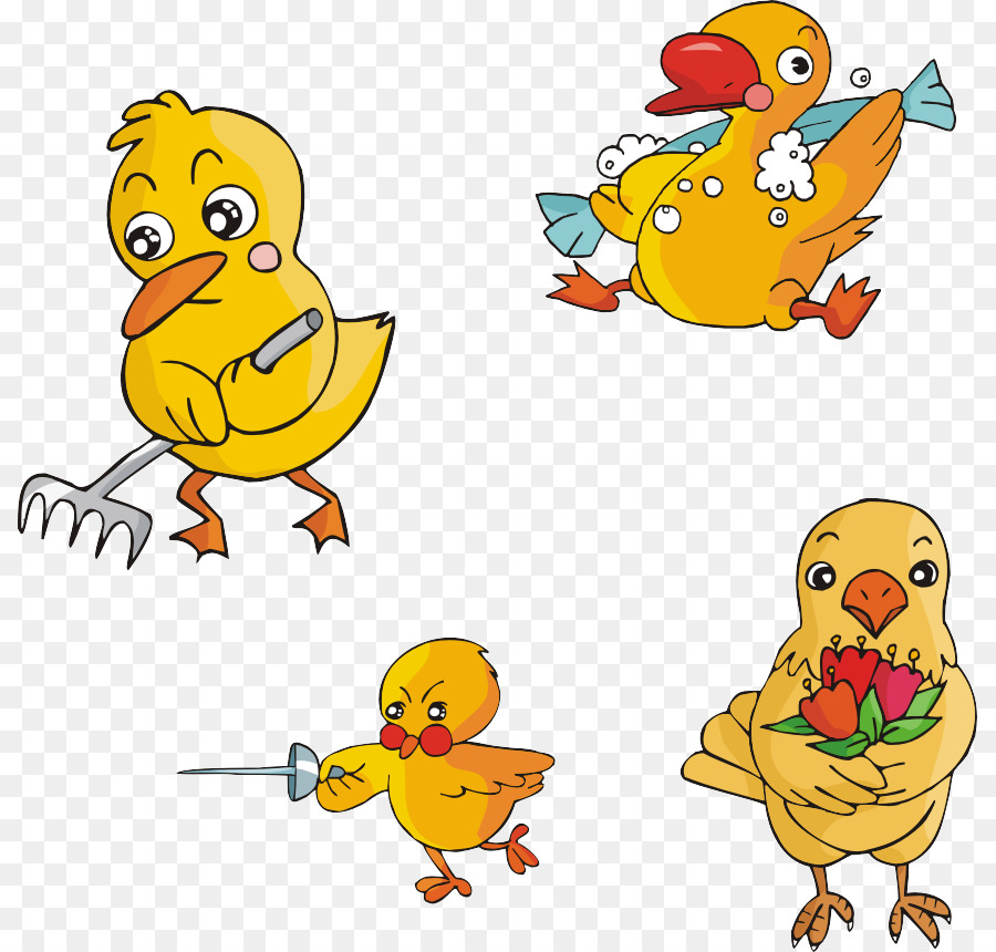 Gambar Ayam Kuning Kartun - Moa Gambar