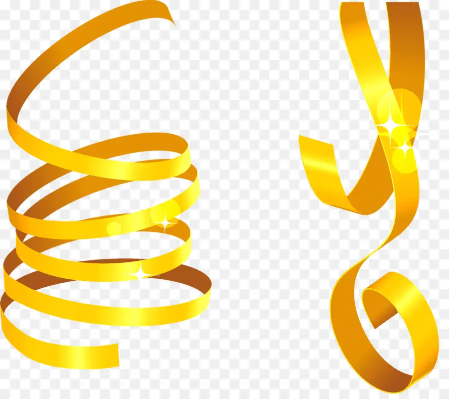 Pita Spiral Emas，Dekorasi PNG