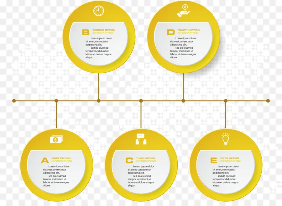 Lingkaran Infografis，Kuning PNG