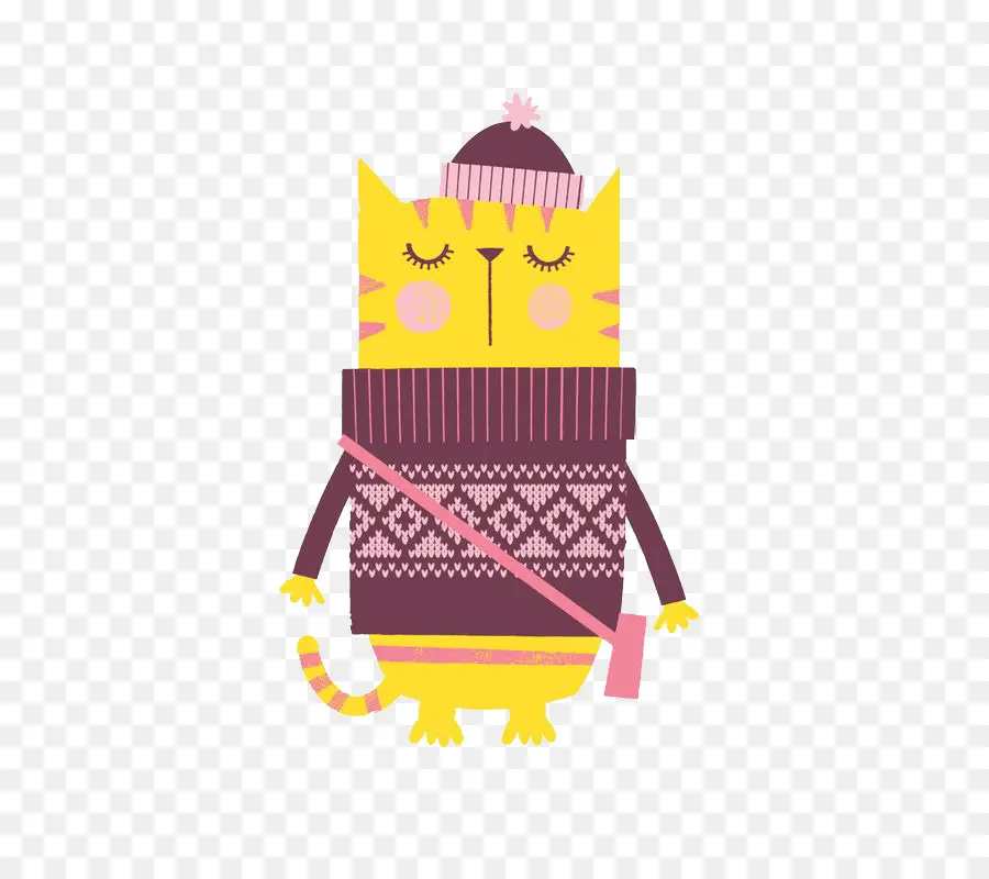 Kucing Kuning，Sweter PNG