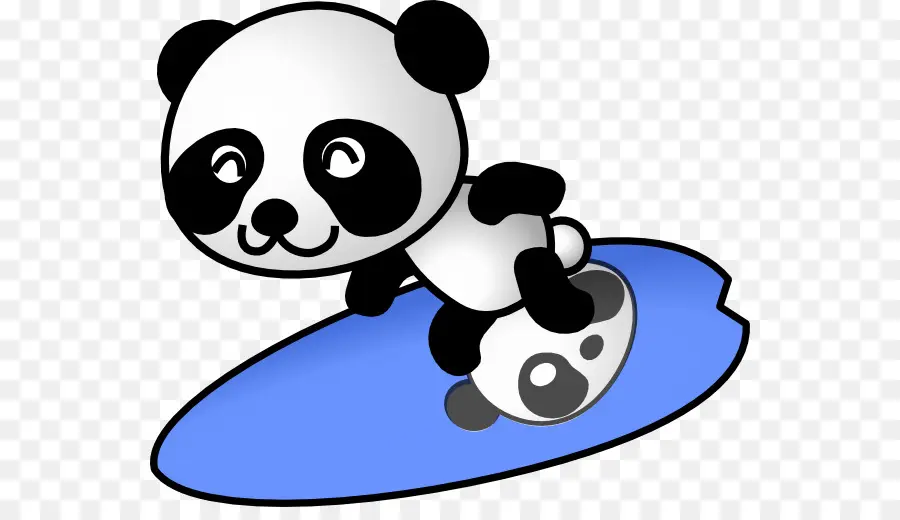 Panda，Berselancar PNG