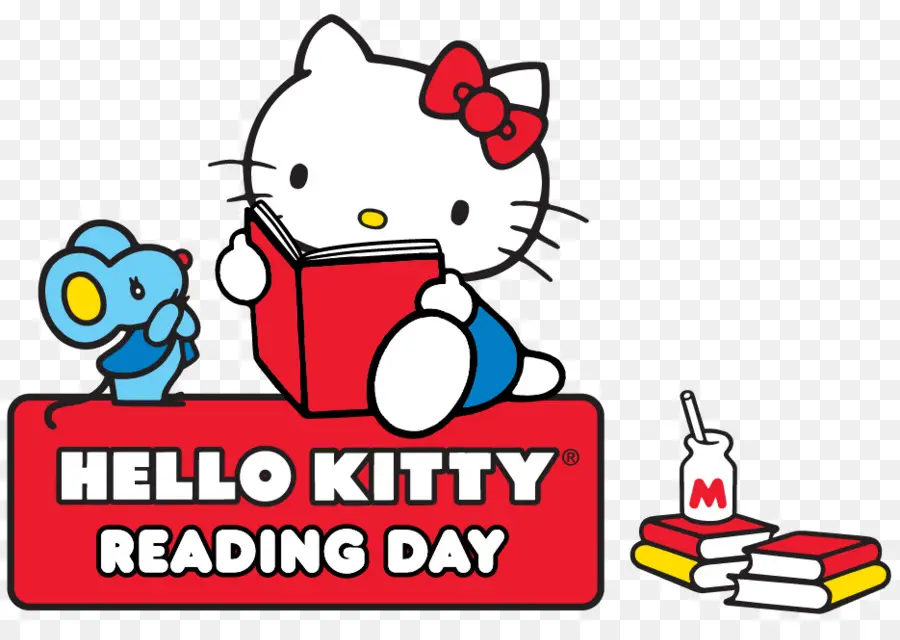 Membaca Hello Kitty，Buku PNG