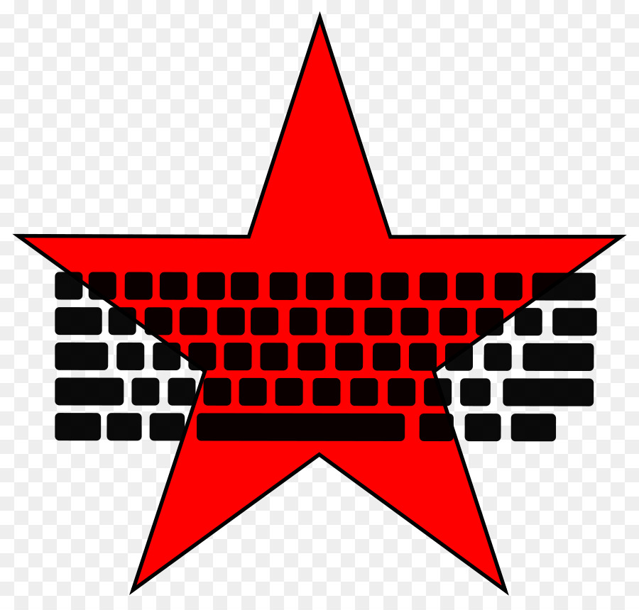 Keyboard Dan Bintang，Merah PNG