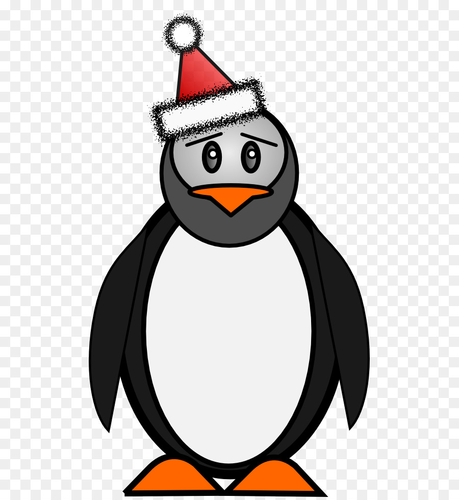 Penguin，Topi Santa PNG