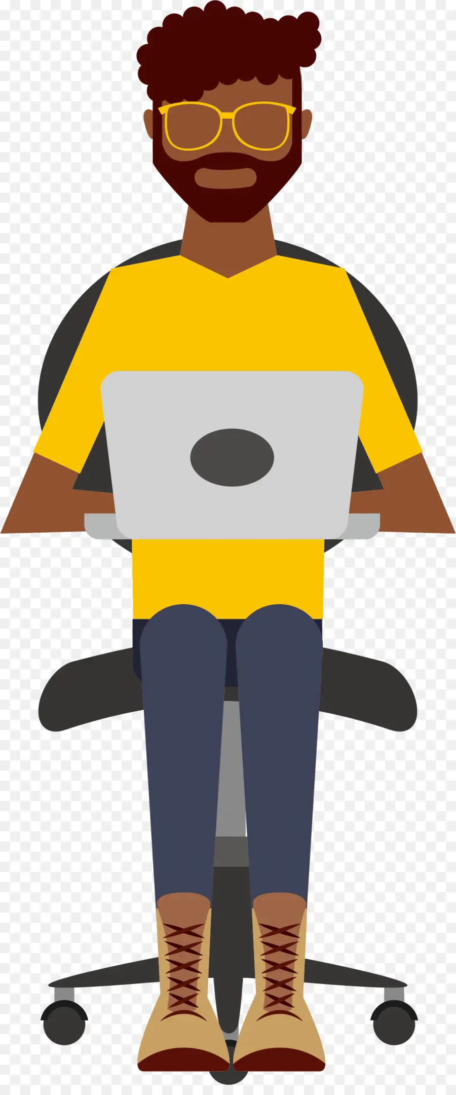 Orang Dengan Laptop，Laptop PNG