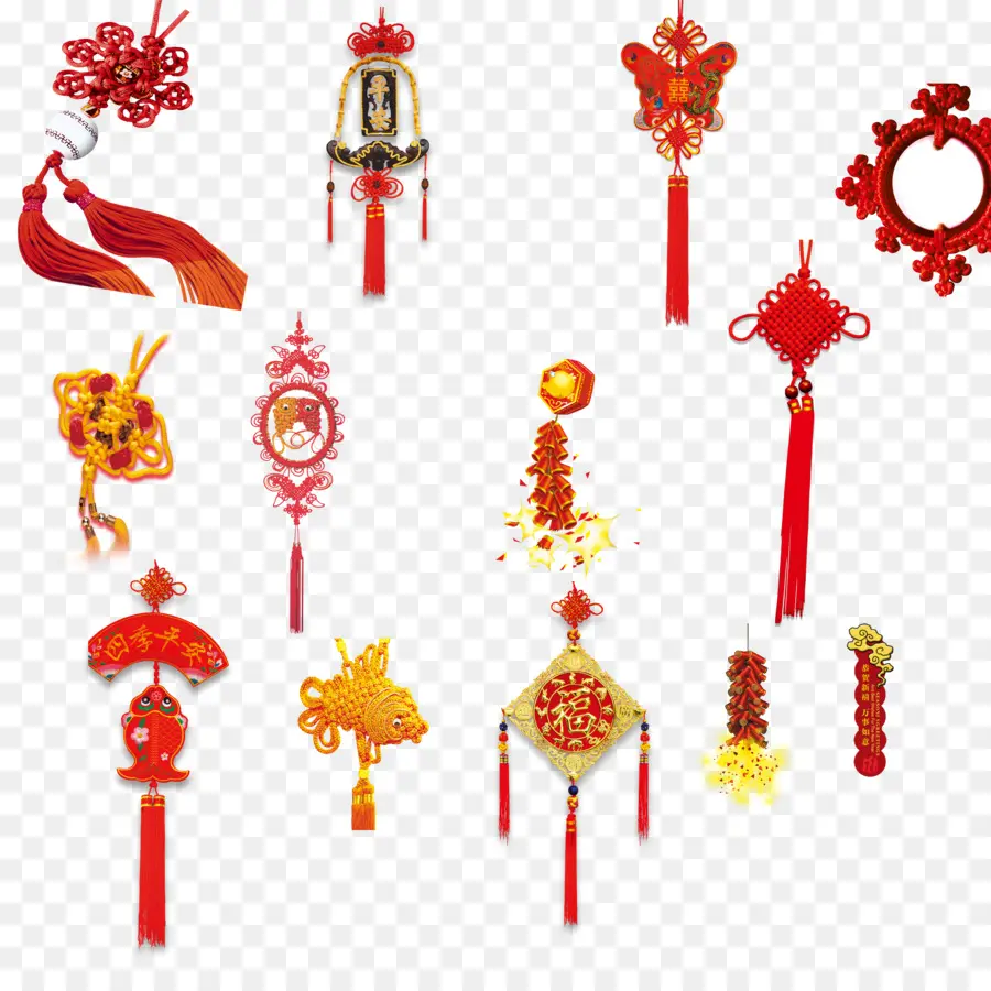 Ornamen Natal，Tahun Baru Cina PNG