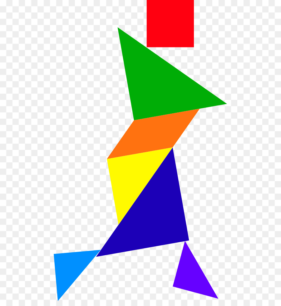 Tangram Berwarna Warni，Bentuk PNG