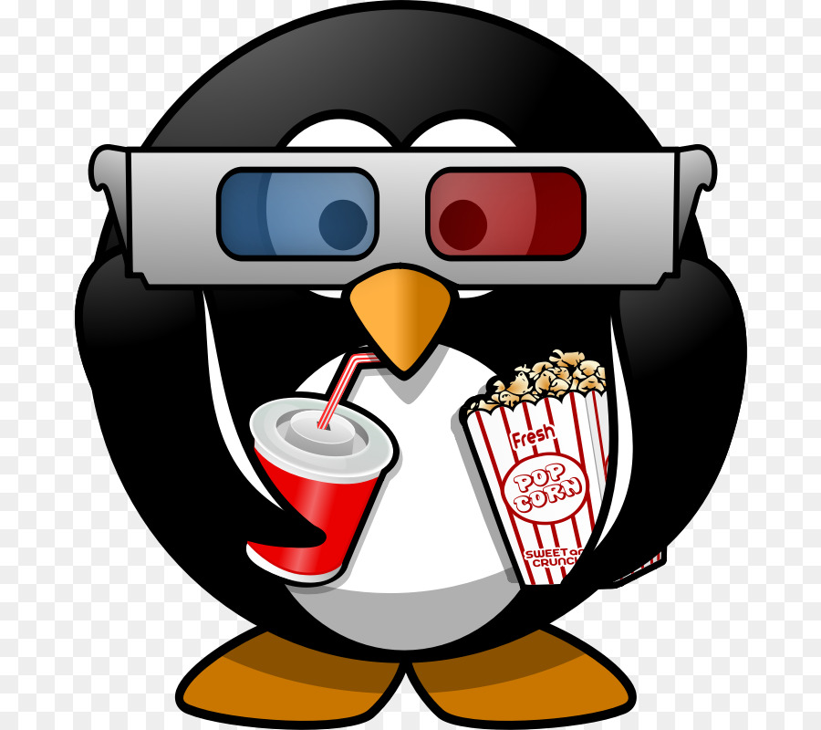 Penguin Dengan Kacamata 3d，Film PNG