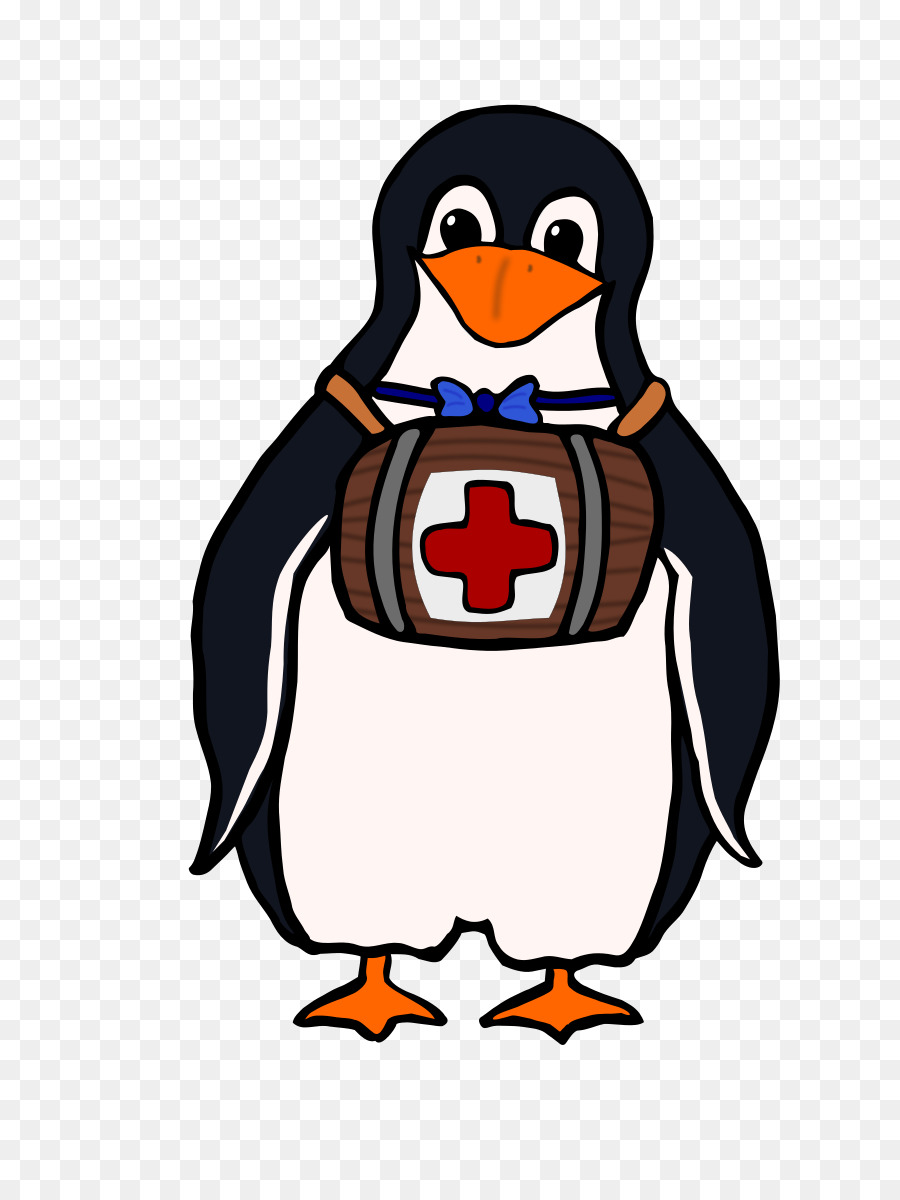 Penguin Dengan Barel Medis，Kartun PNG