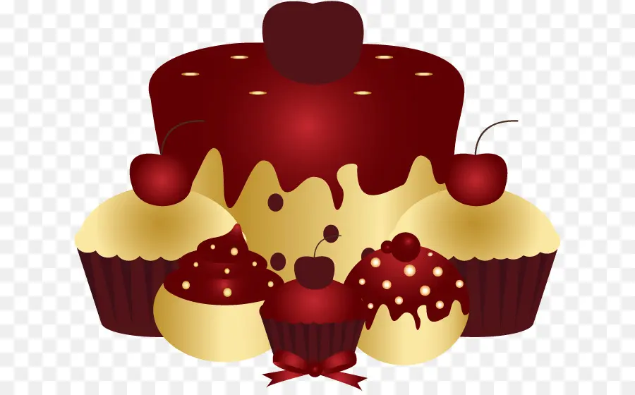 Kue Cokelat，Cupcake PNG