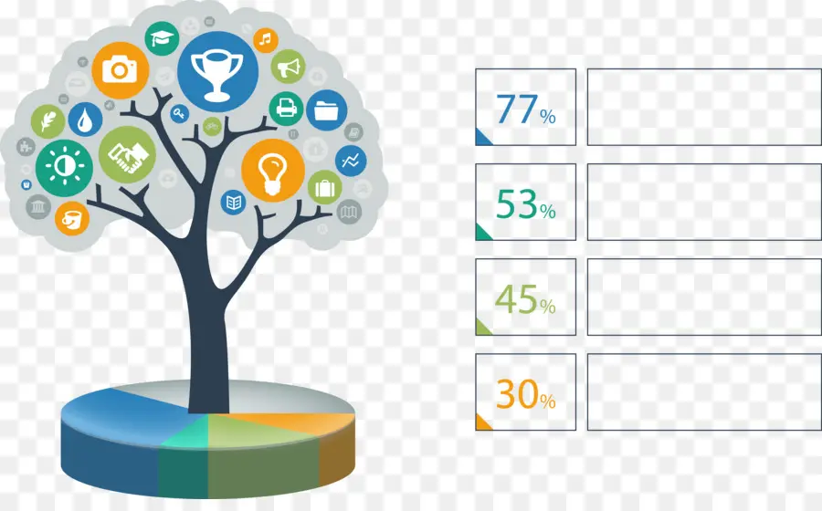 Infografis Pohon，Bagan PNG