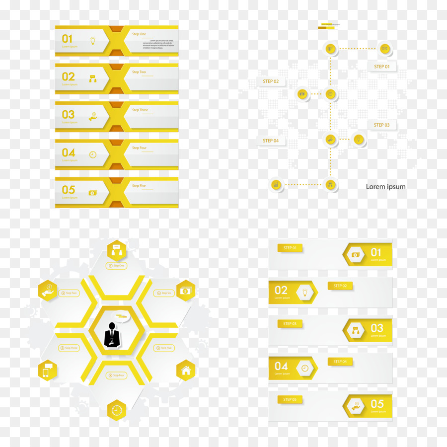 Infografis Kuning，Data PNG