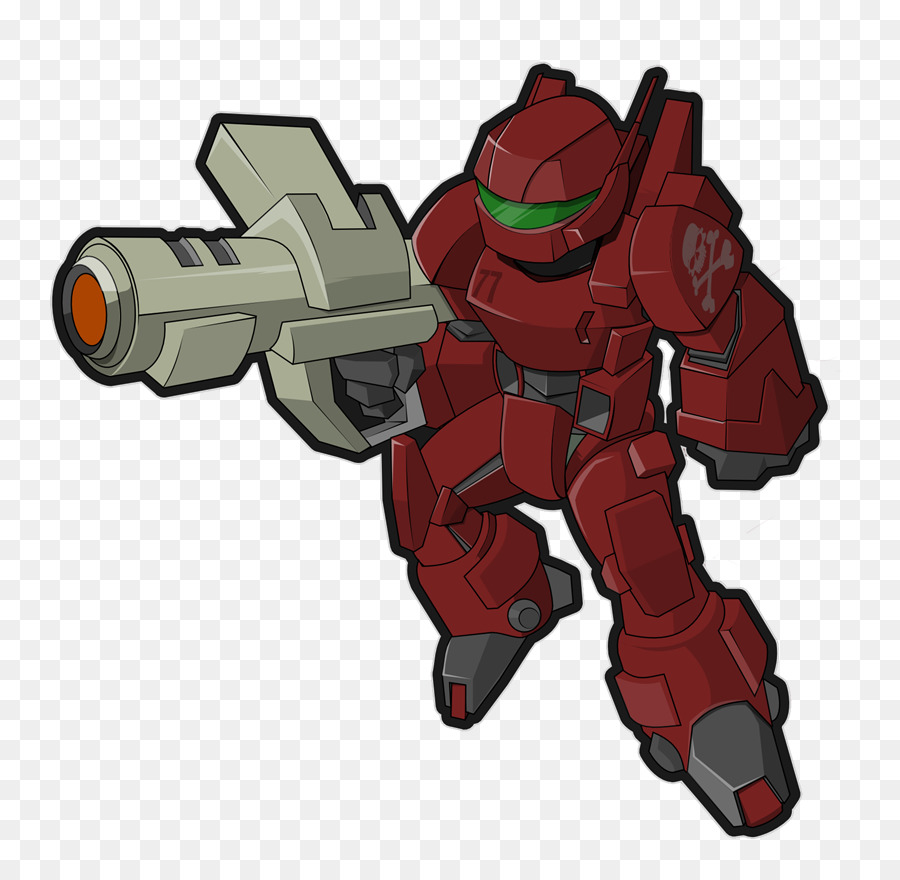 Robot Merah，Pistol PNG