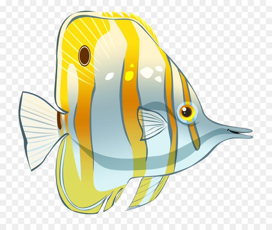 Fourspot Butterflyfish，Gambar PNG