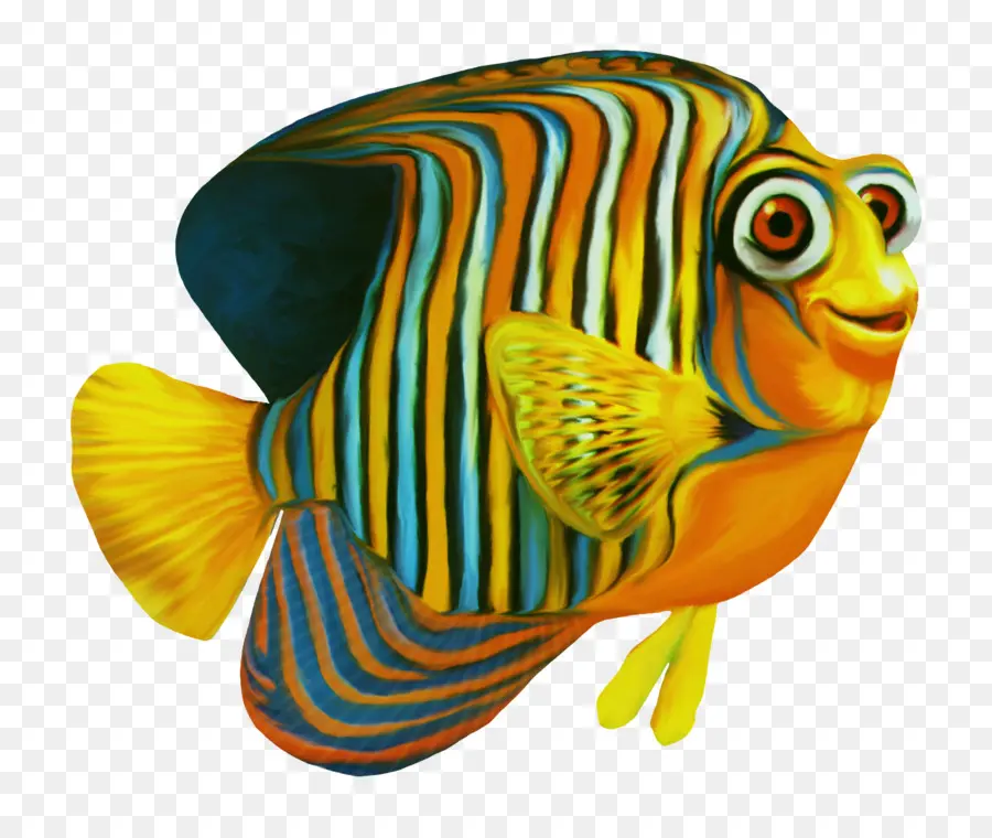 Ikan Berwarna Warni，Garis Garis PNG