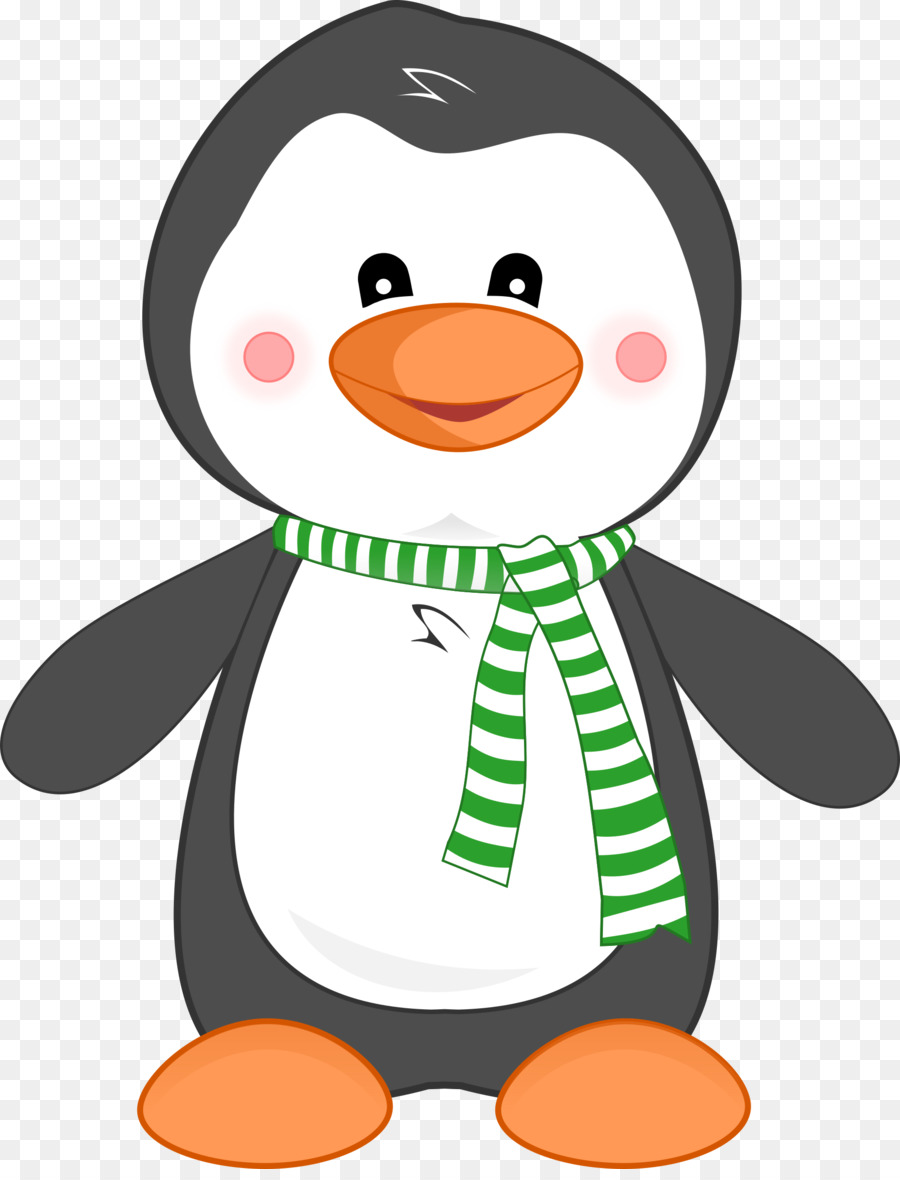 Pinguin Yang Lucu，Syal PNG