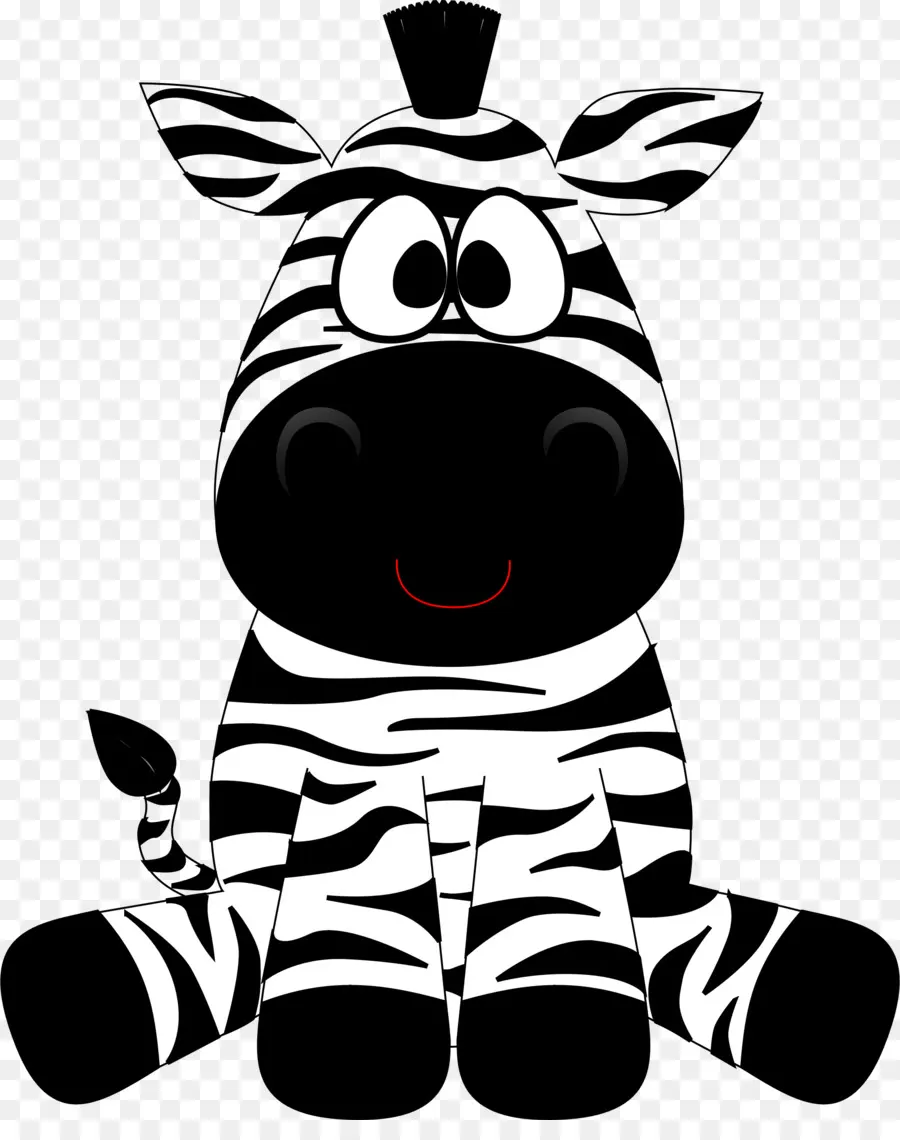 Kartun Zebra，Hitam Dan Putih PNG