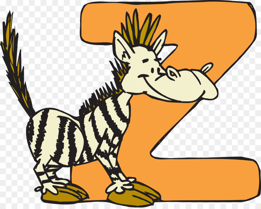 Zebra Dengan Huruf Z，Alfabet PNG