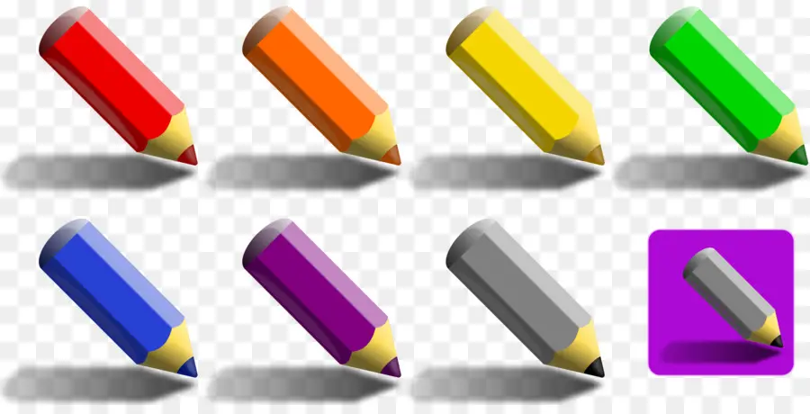 Pensil Warna Warni，Menggambar PNG