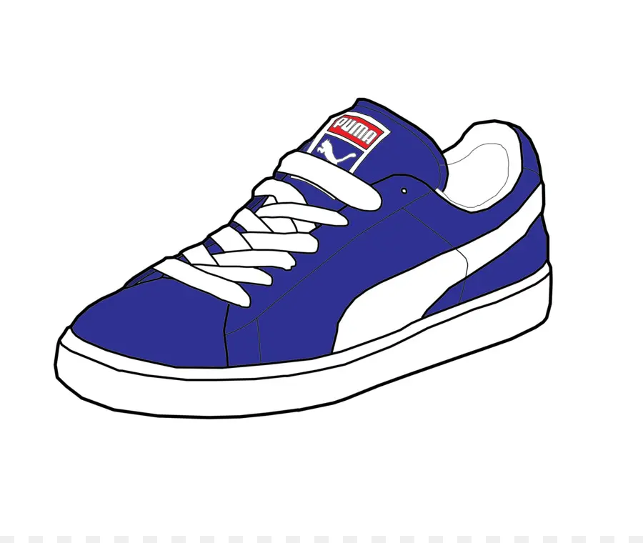 Sepatu Puma Biru，Sepatu Kets PNG