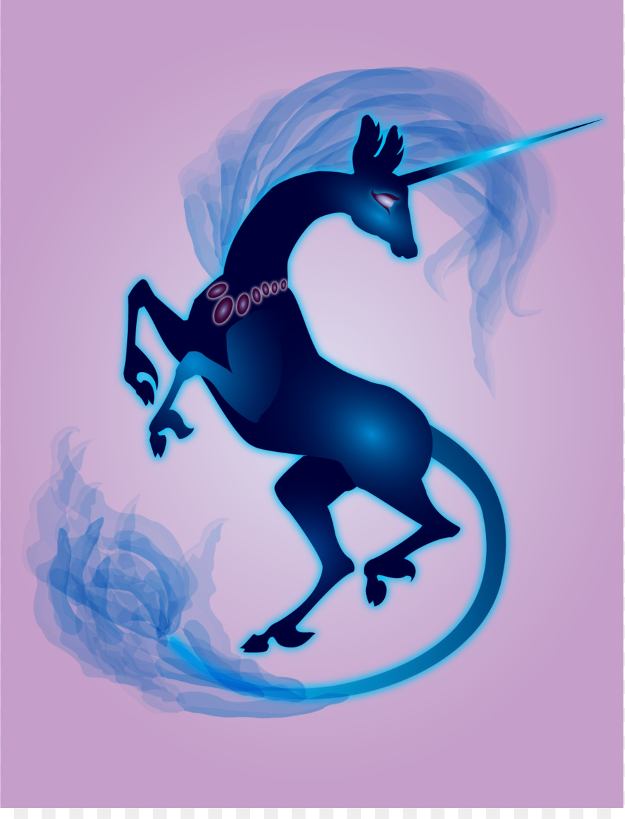 Unicorn Biru，Sihir PNG