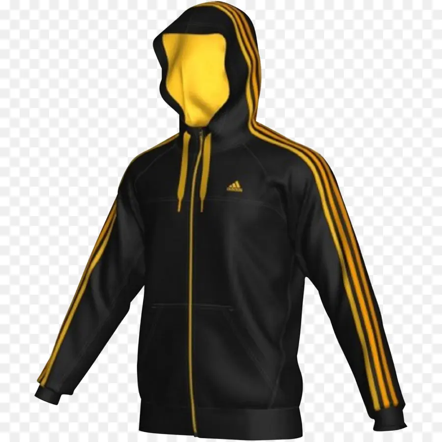 Hoodie Hitam Dan Kuning，Jaket PNG