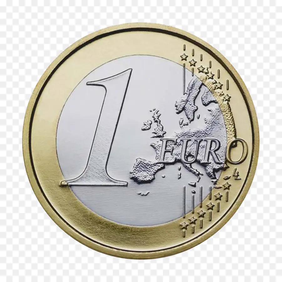 1 Koin Euro，Uang PNG