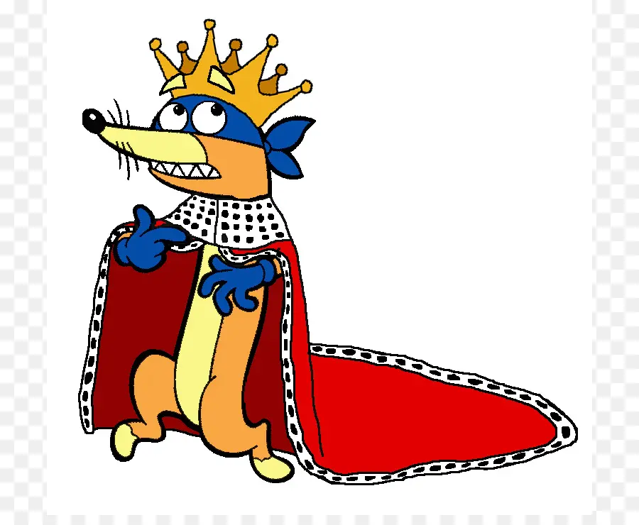 Kartun Fox Dengan Mahkota，Hewan PNG