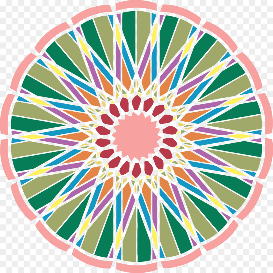 Mandala Berwarna Warni，Desain PNG