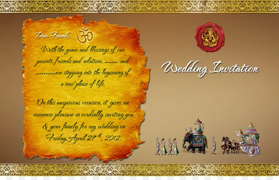 Undangan Pernikahan，Pernikahan Hindu PNG