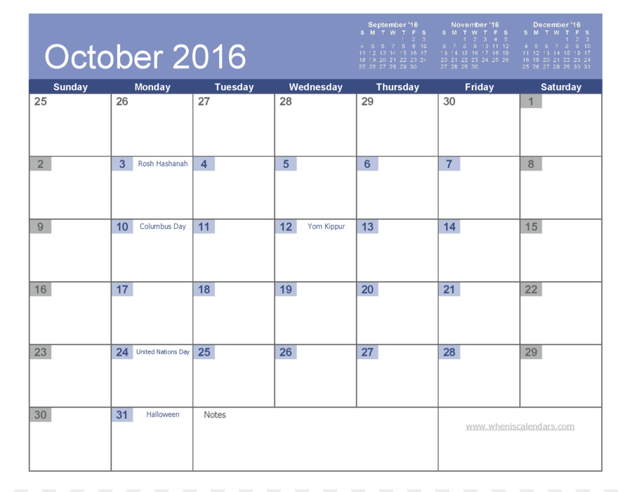 Kalender November 2016，November PNG