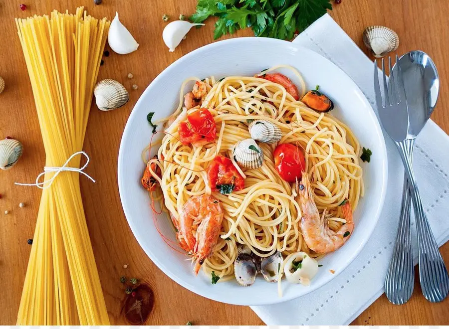 Spageti Makanan Laut，Pasta PNG