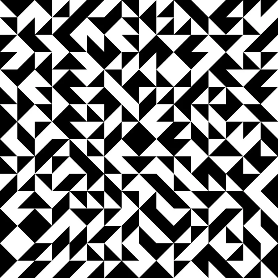 Pola Geometris，Hitam Dan Putih PNG