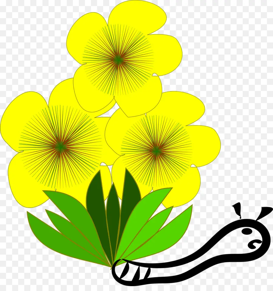 Bunga Kuning，Kartun PNG