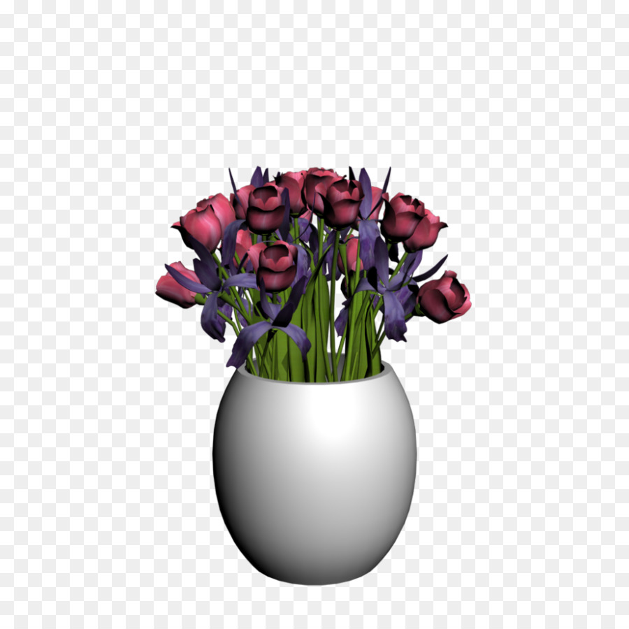 Tulip Dalam Vas Vas Bunga Potong Gambar Png