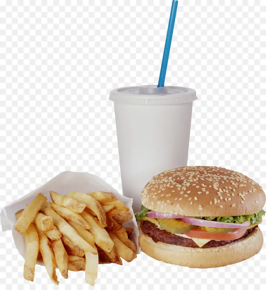 Burger Dan Kentang Goreng，Minum PNG