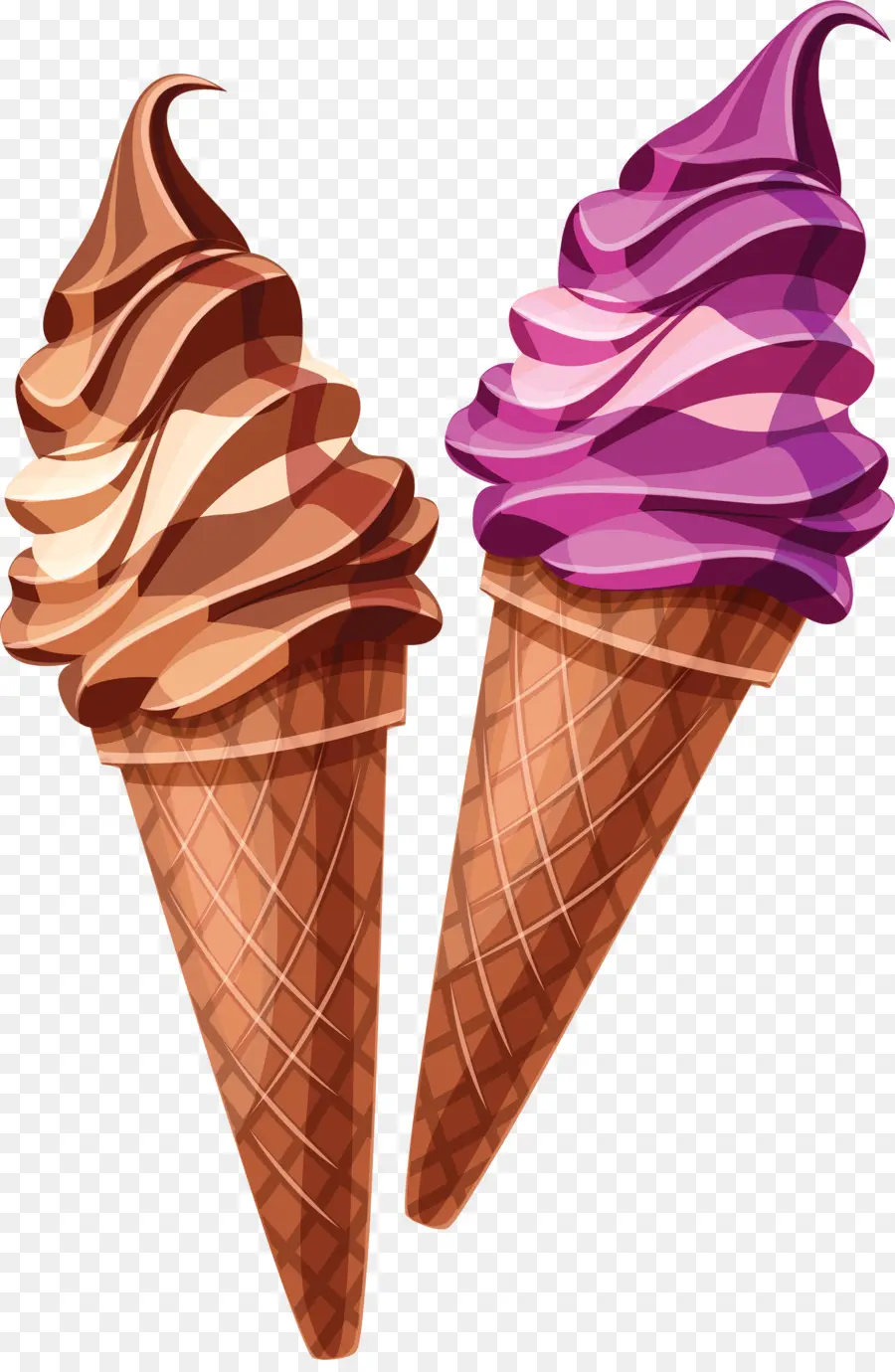 Kerucut Es Krim，Vanila PNG